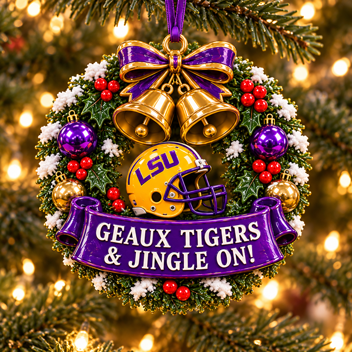 LSU Special Christmas Tree Ornament TTTT