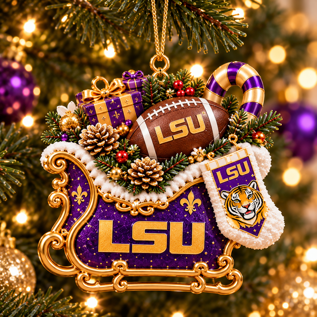 LSU Premium Christmas Keepsake Collection NTNA