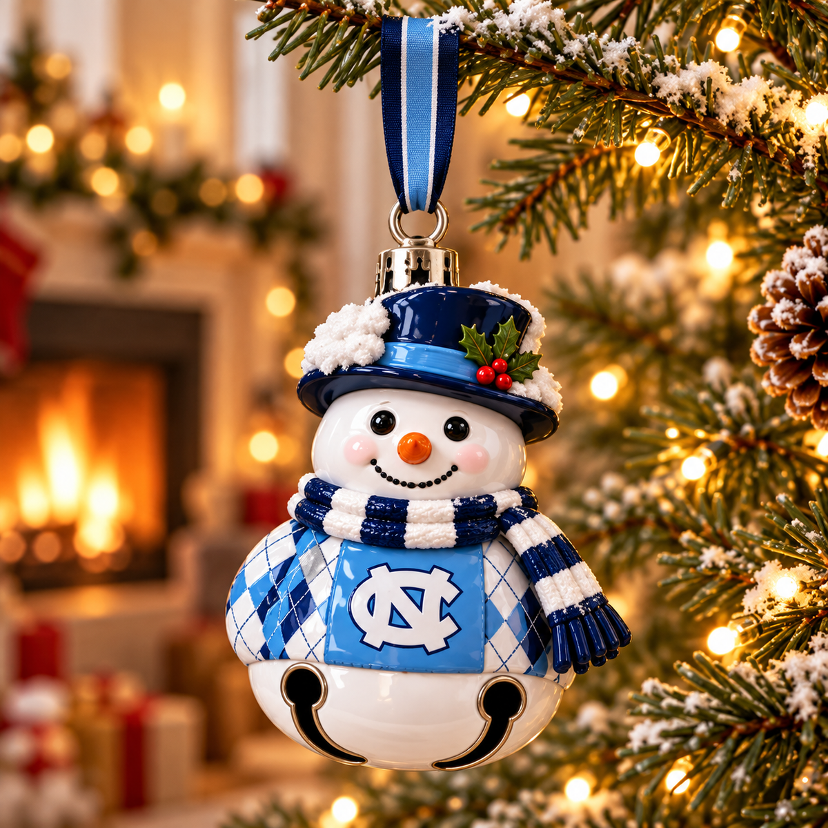 Premium UNC Christmas Bell Ornament TTMH