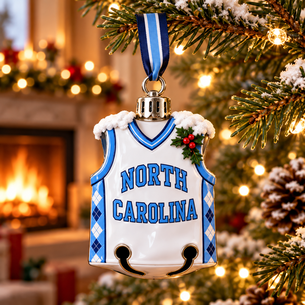 Premium UNC Christmas Bell Ornament TTMH