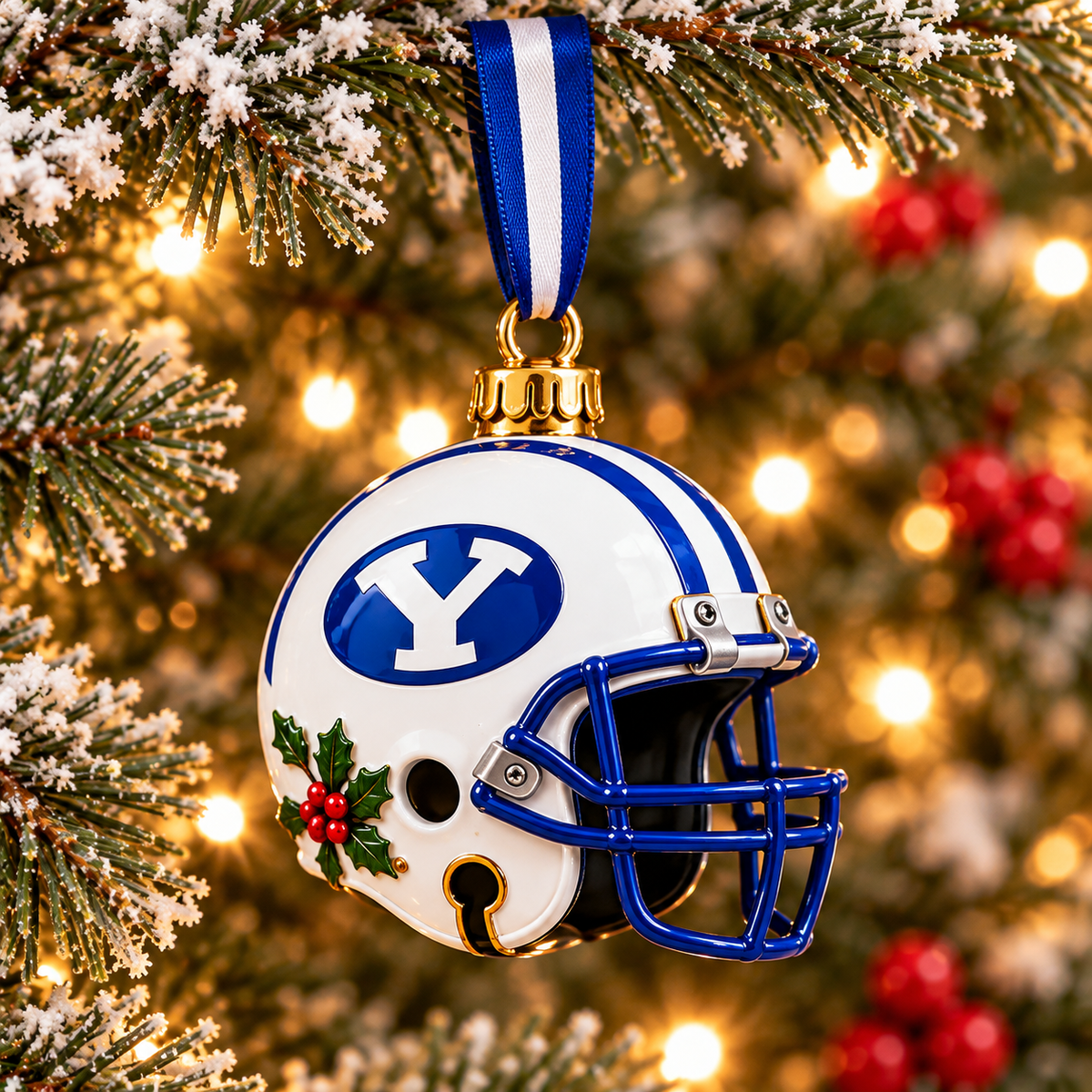 Premium BYU Christmas Bell Ornament PVNA