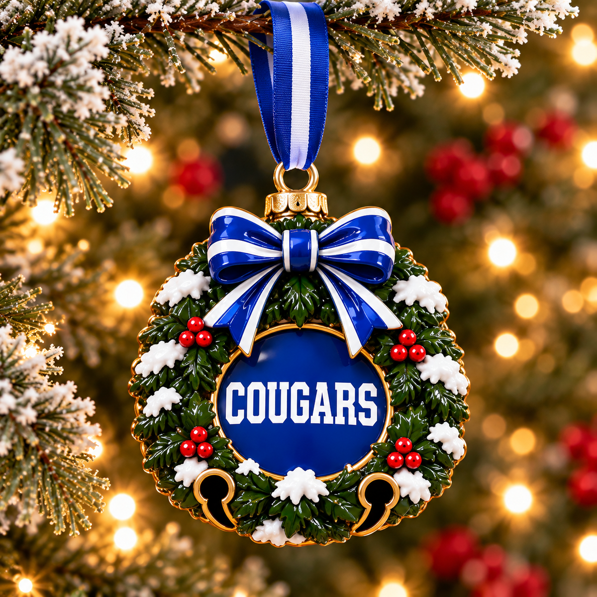 Premium BYU Christmas Bell Ornament PVNA
