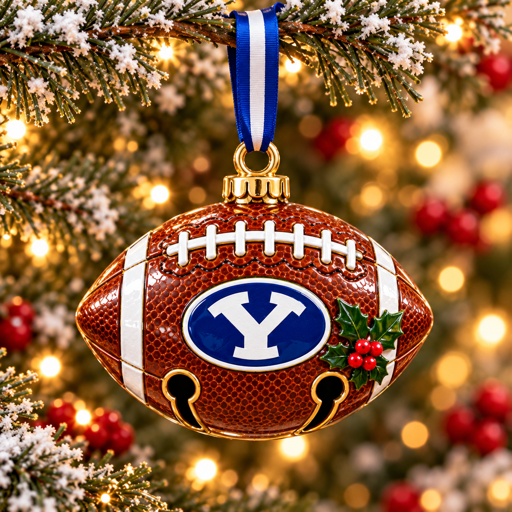 Premium BYU Christmas Bell Ornament PVNA