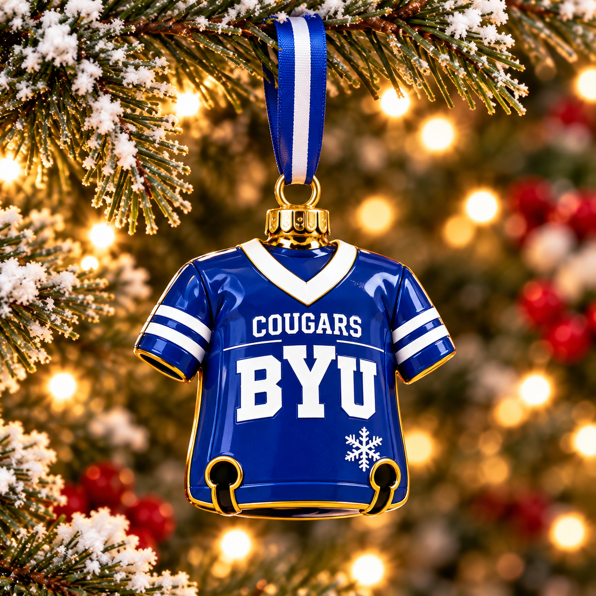 Premium BYU Christmas Bell Ornament PVNA
