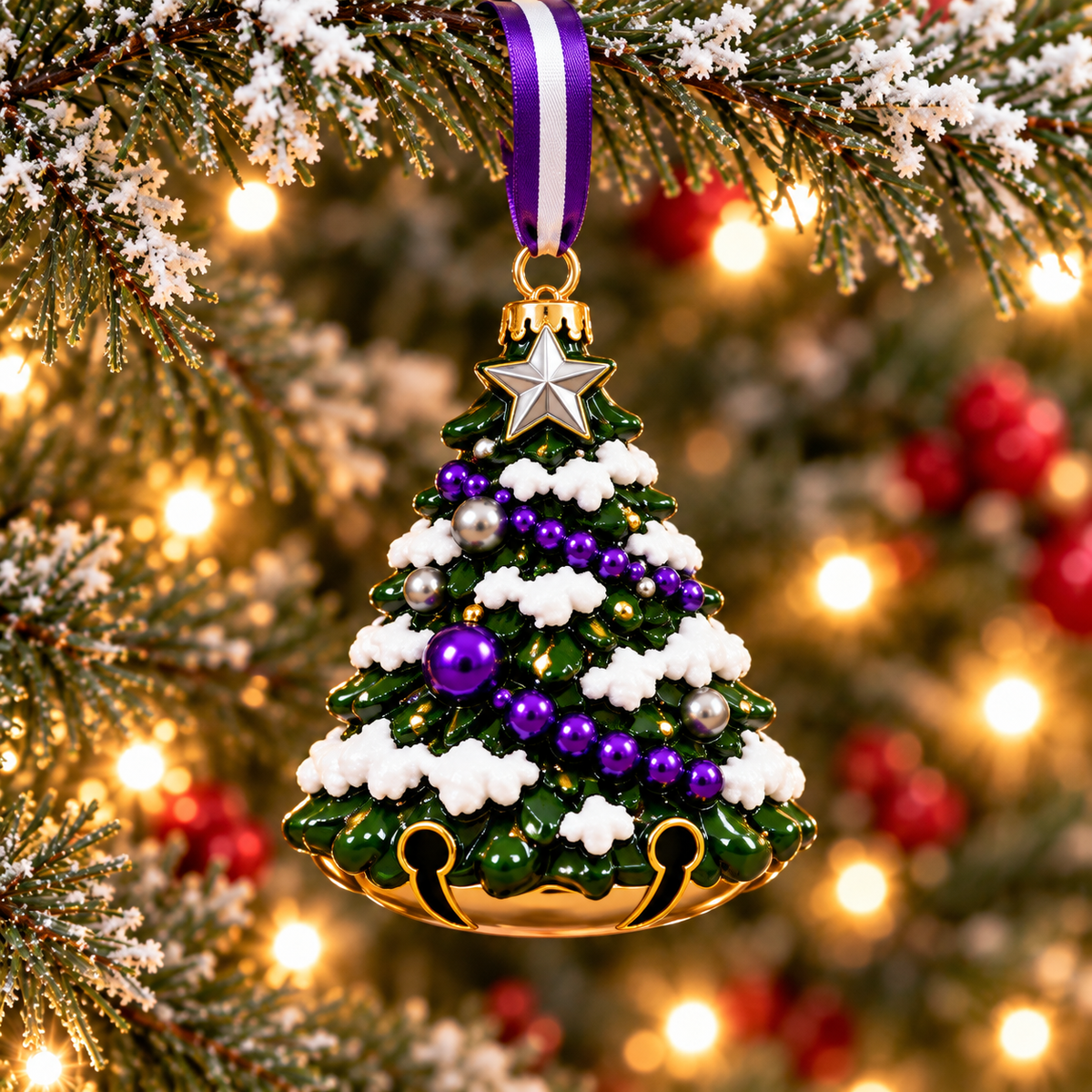 Premium TCU Christmas Bell Ornament PVNA