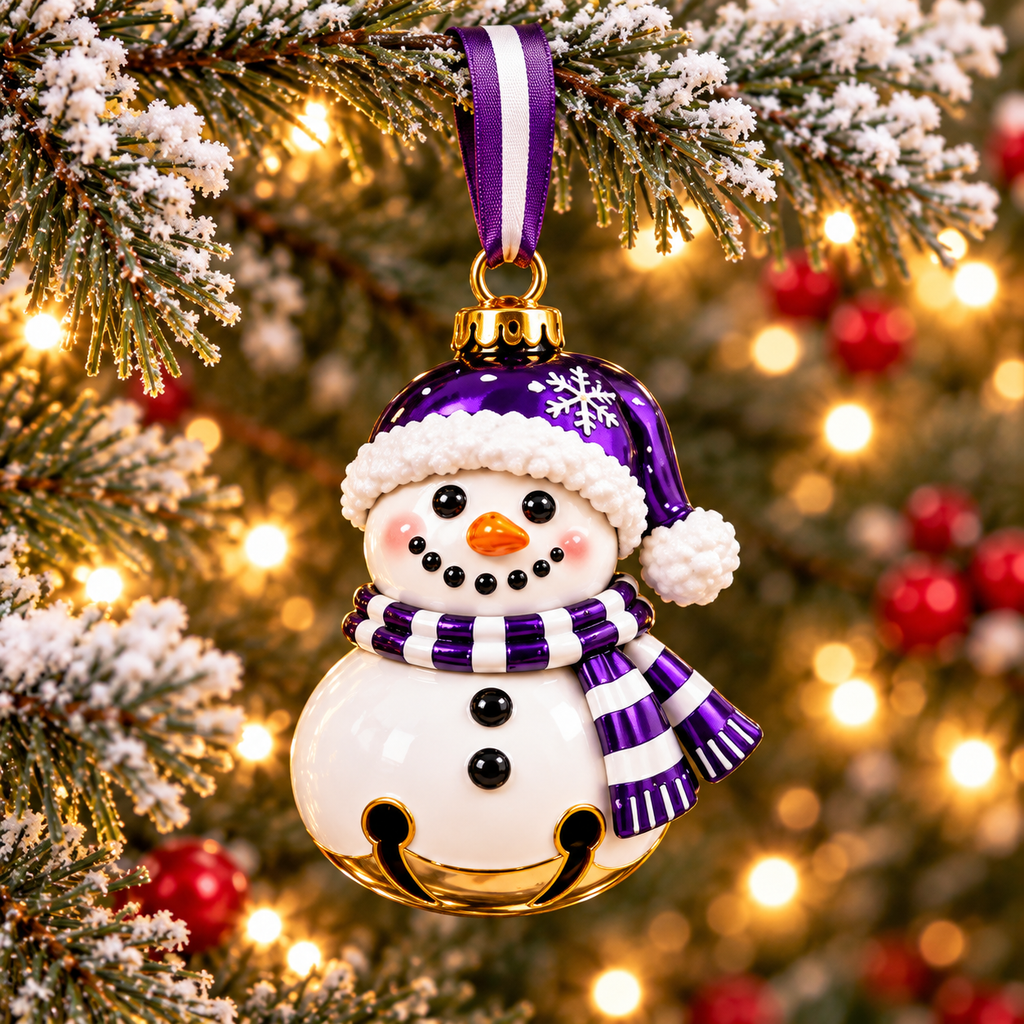 Premium TCU Christmas Bell Ornament PVNA