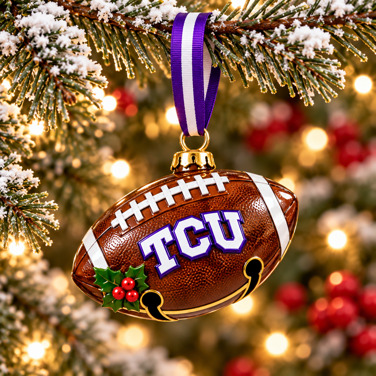 Premium TCU Christmas Bell Ornament PVNA