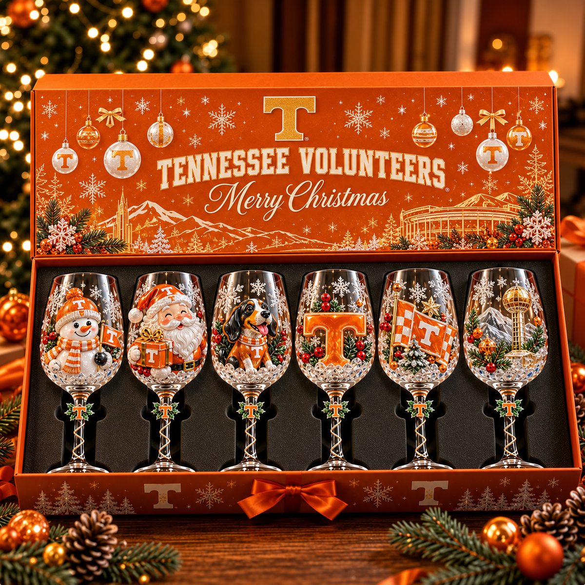 TVF Premium Sculpted Crystal Wine Glass Collector Set TTNL
