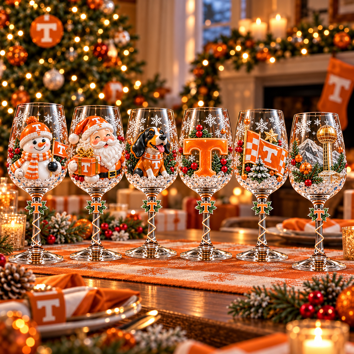 TVF Premium Sculpted Crystal Wine Glass Collector Set TTNL