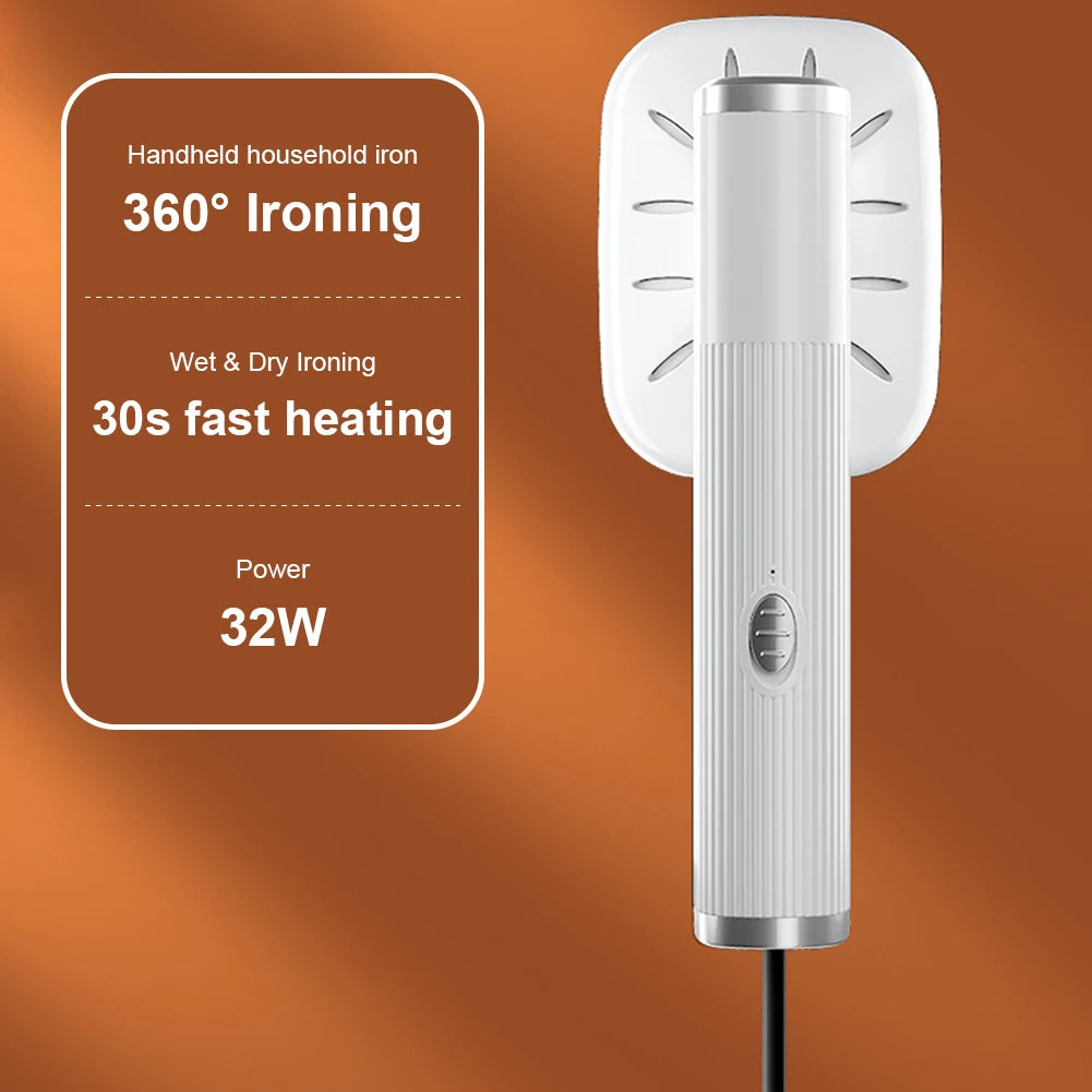 Portable Ironing Machine 360° Ironing Micro Steam Iron USB Powered Electric Ironing Machine for Fabric Clothes Ironing