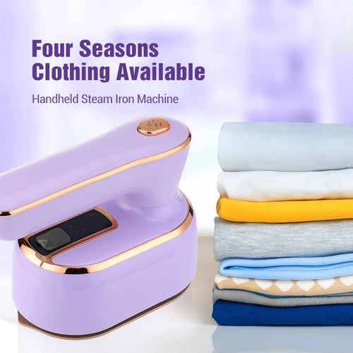 1000W Portable Foldable Steam Iron, High Power Clothes Hanging Steamer, 2-in-1 Handheld Fabric Ironing Machine for Home & Travel