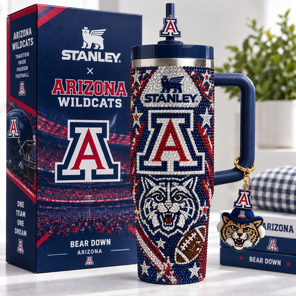 Arizona Wildcats 40oz Tumbler With Handle TTNL